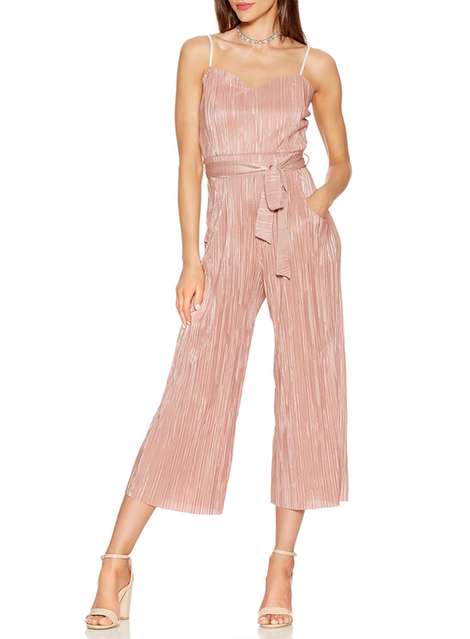 **Quiz Pleated Culotte Jumpsuit